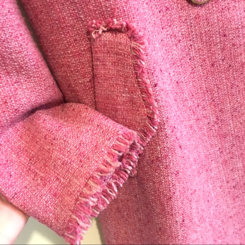 CAbi Madison Avenue tweed pea coat peacoat 12 L - Picture 7 of 8